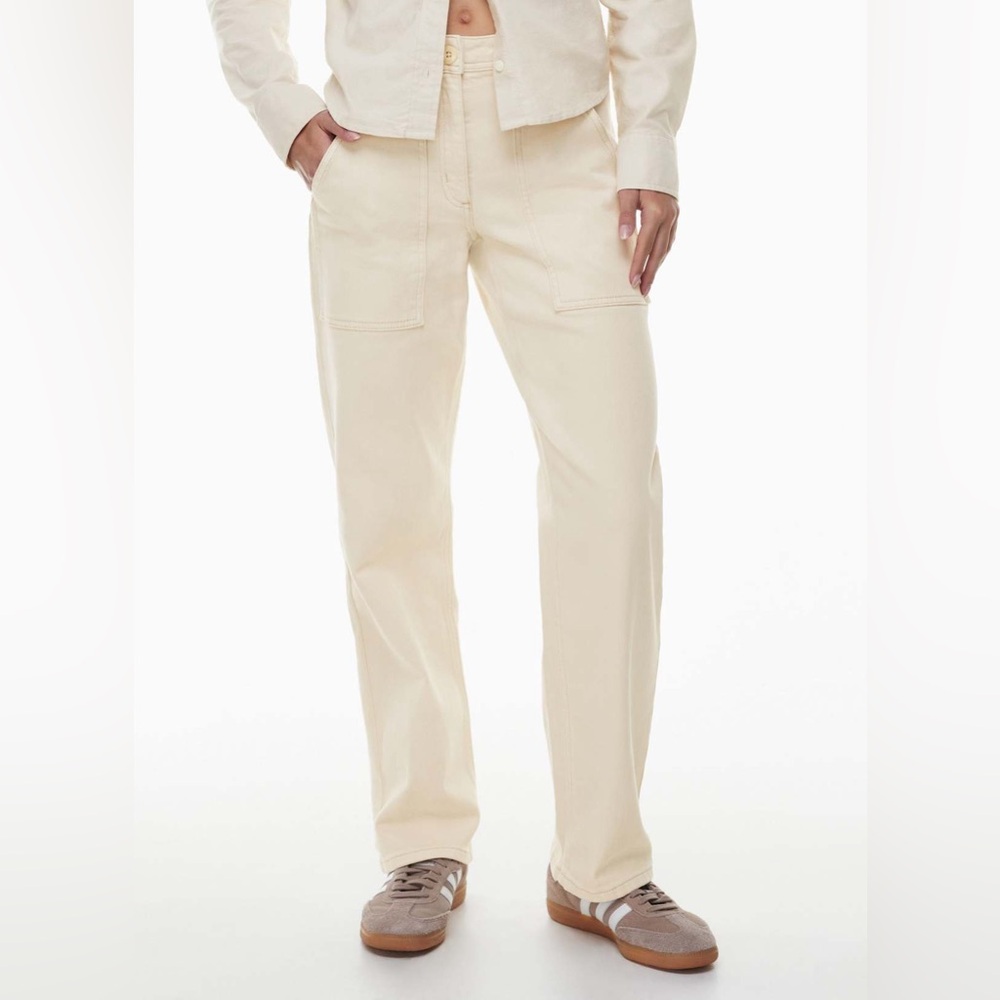 Aritzia Wilfred Free GD Birch Cotton Straight Leg Zip Fly Modern Utility Pant